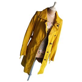 Gabardina de cuero Oakwood amarillo pastel Talla L