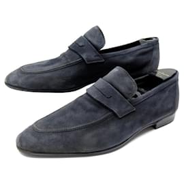 SCARPE BERLUTI 8 42 MOCASSININI CAMOSCIO GRIGIO + SCARPE CAMOSCIO GRIGIO