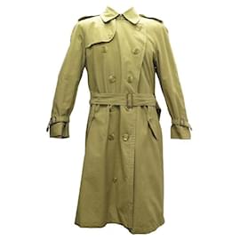 Autre Marque ABRIGO TRENCH VINTAGE IMPERMEABLE BURBERRYS LARGO L 42 EN ABRIGO DE ALGODÓN BEIGE