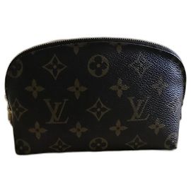 Louis Vuitton Small Case Light Brown Cloth