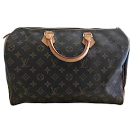 Louis Vuitton Speedy 35 Handtasche Braun Stoff