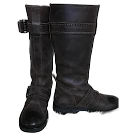 Dior Brown Gras Lederstiefel