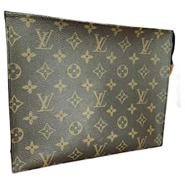 Pochette Louis Vuitton Marrone in Pelle