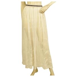 Autre Marque Zilly Cream Tulle Lace Longitud larga Sheer Summer Maxi Cover Up Falda tamaño 1