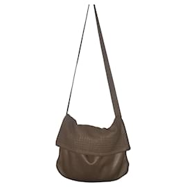 Borsa a tracolla piccola Hermès in pelle grigia
