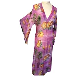 ANTIK BATIK PAGODE PALMSEIDENKLEID S 36 - Antik Batik