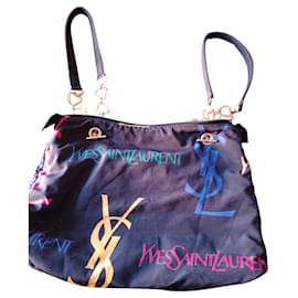 Sac à main en nylon noir Yves Saint Laurent