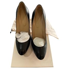 Sergio Rossi Pumps aus schwarzem Leder Gr. 38