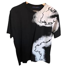 Camiseta Louis Vuitton de algodão preta