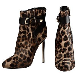 Stivaletti Le Silla in camoscio leopardati
