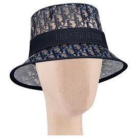 Cappello Christian Dior Oblique Blu PVC Trasparente