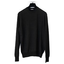Maglione Balenciaga in lana nero con ricamo sul retro