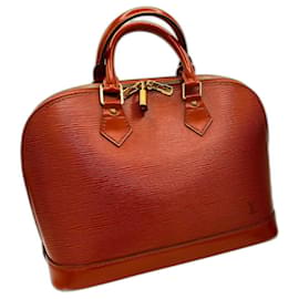 Louis Vuitton Alma in pelle Epi arancione