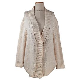 Cárdigan Essentiel Antwerp Blanco Lana Mohair