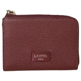 Portafoglio Lancel Ninon Slim Zip S Rosso Scuro Pelle