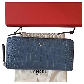 Lancel Leather Wallet Navy Blue