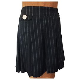 Cerruti 1881 FALDA CERRUTI FALDA TRENDY 10 PLIEGUES BI BAYADERE T 42