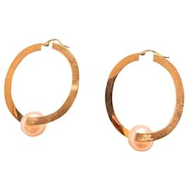 Orecchini Céline con Perle in Metallo Dorato