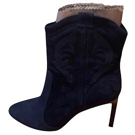 Botines Ba&Sh Caitlin de nubuck azul marino