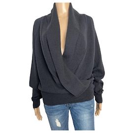 Jersey Reiss Blanche Escote Cruzado Negro