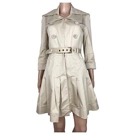 Gabardina Diane Von Furstenberg beige de algodón