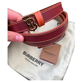 Burberry Ledergürtel Braun mit goldener Schnalle