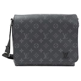 Louis Vuitton Monogram Eclipse District PM Borsa a tracolla Nera