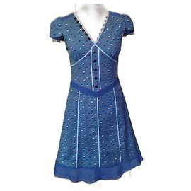 MARC JACOBS BRANDEBOURGS VESTIDO PRIMAVERA VESTIDO VOLANTES TUL T UK 6 o 36/38