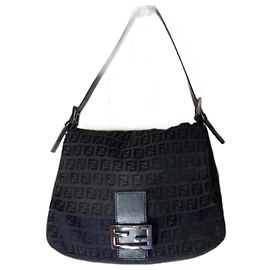 Fendi Mama Wand Black Cloth Handbag