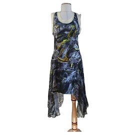 Vestido Diesel de algodón y rayón multicolor