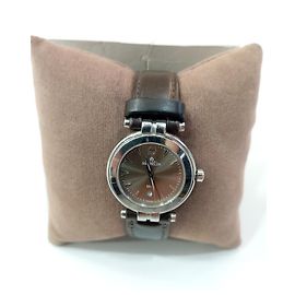 Michel Herbelin Newport Armbanduhr Stahl braunes Lederarmband