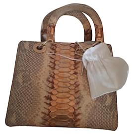 Christian Dior Lady Dior Gold Python Tasche