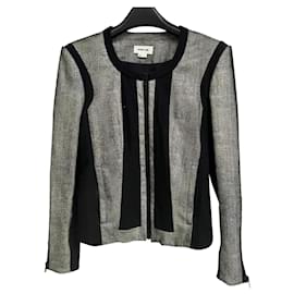 Chaqueta Helmut Lang de cuero efecto reptil negra