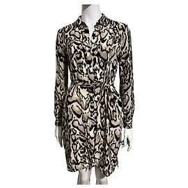 Diane Von Furstenberg Abito chemisier DvF Prita con stampa animalier e cintura