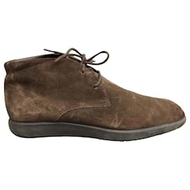 Stivali Hogan desert boot scamosciati marrone scuro taglia 40.5