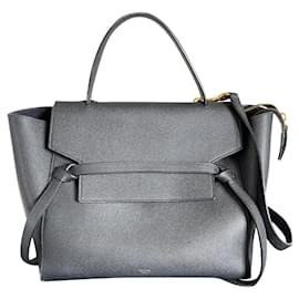 Borsa a mano Céline Belt Mini in pelle nera