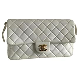 Borsa Chanel Timeless Bianca in Pelle 25 cm