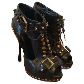 ALEXANDER MCQUEEN Stivaletti T.EU 37 Pelle
