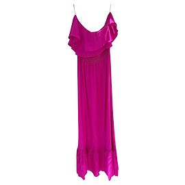 Autre Marque Vestido palabra de honor fucsia