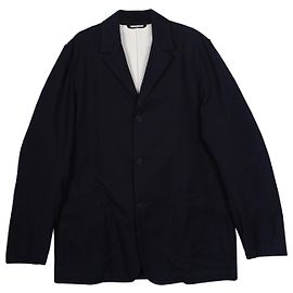 Chaqueta de botonadura sencilla de algodón azul marino Acne Studios