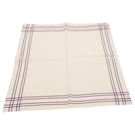 Pochette Couture Ermenegildo Zegna con bordi a righe in cotone bianco