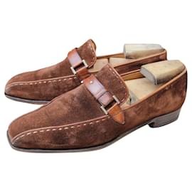 MOCASSINO BERLUTI MOCASSINO CAMOSCIO MARRONE 9,5 / 43,5 SUPER CONDIZIONI SCARPE DA UOMO
