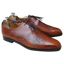 SCHUHE BERLUTI ALESSANDRO GALET CUIR GESCHRIEBEN 10,5 44,5 SUPER ZUSTAND HERRENSCHUHE