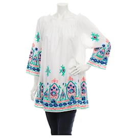 Top Emily Van Den Bergh Blossom Embroidery in cotone XL - Autre Marque