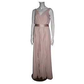 Vera Wang Errötendes, gekräuseltes Abendkleid