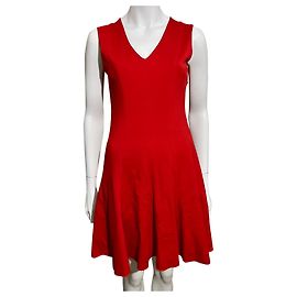 Paul Smith Black Abito rosso fit and flare in jersey di lana/viscosa Paul Smith