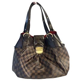 Louis Vuitton Sistina Handtasche braunes Leder