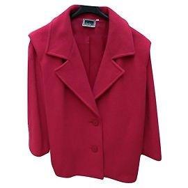 Abrigo de lana fucsia oversize Luisa Spagnoli