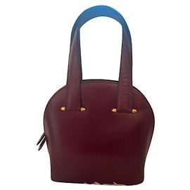 Borsa a mano Cartier in pelle rosso scuro