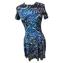 Abito Kenzo Multicolore in Maglia Blu